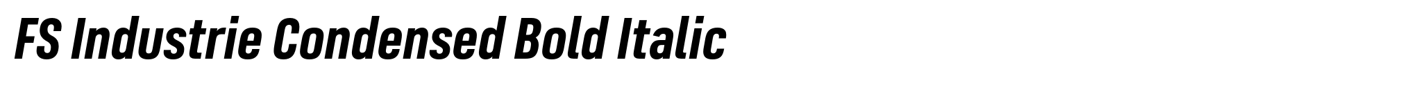 FS Industrie Condensed Bold Italic image